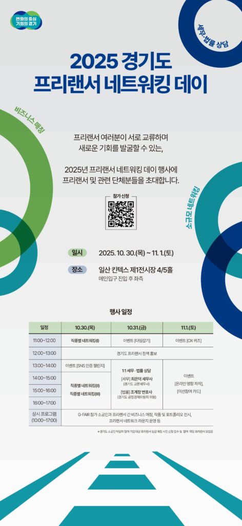 경기도, 프리랜서 교류의 장 ‘2025 프리랜서 네트워킹 데이’ 개최