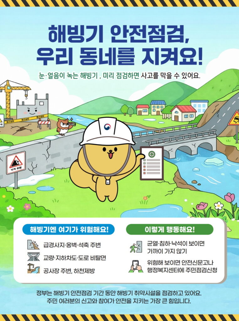 해빙기 취약시설 119곳 안전점검 돌입