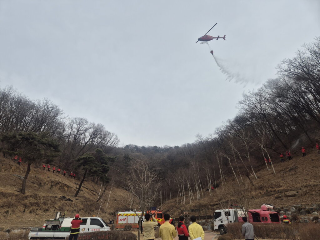 시흥시, 조남산림욕장 산불 진화·주민대피 합동훈련 실시