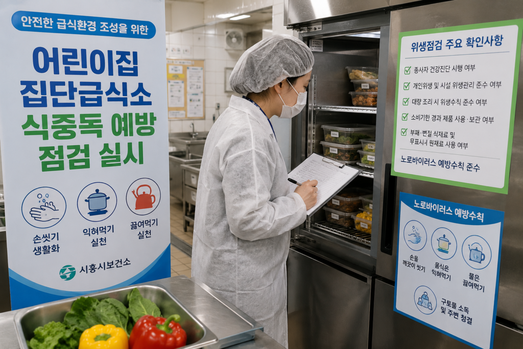 시흥시, 어린이집 집단급식소 식중독 예방점검 실시