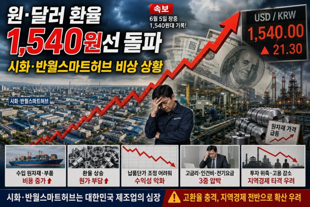 시화ㆍ반월스마트허브 비상 상황 / 원ㆍ달러환율 1,540원선 돌파
