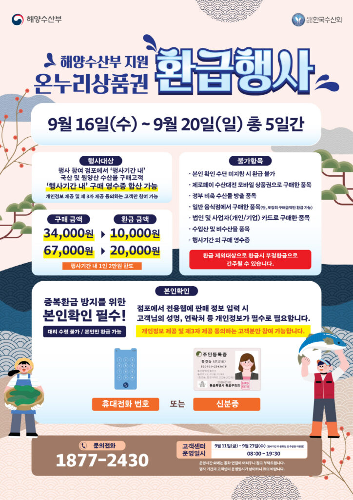 시흥시, 오이도전통수산시장 온누리상품권 환급